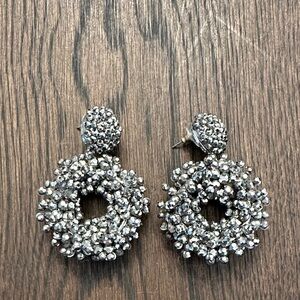 BaubleBar Beaded Graphite Statement Earrings